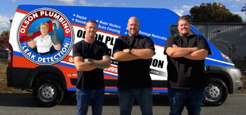 Olson Plumbing and Leak Detection in Hesperia CA - team with truck